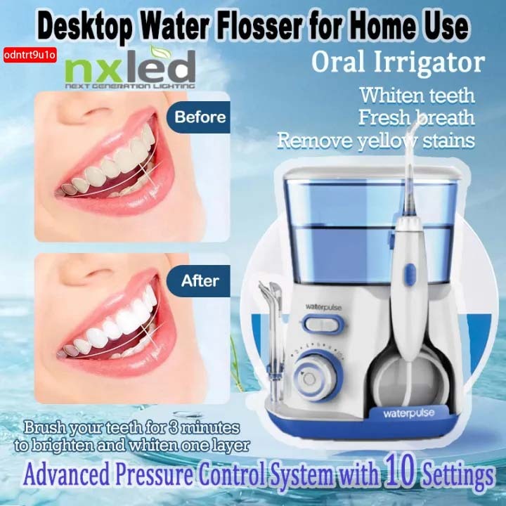 【COD】jerman Dental Flosser Alat Semprot Pembersih Gigi 800ml V300 Blue Water pulse Dental Flosser Al