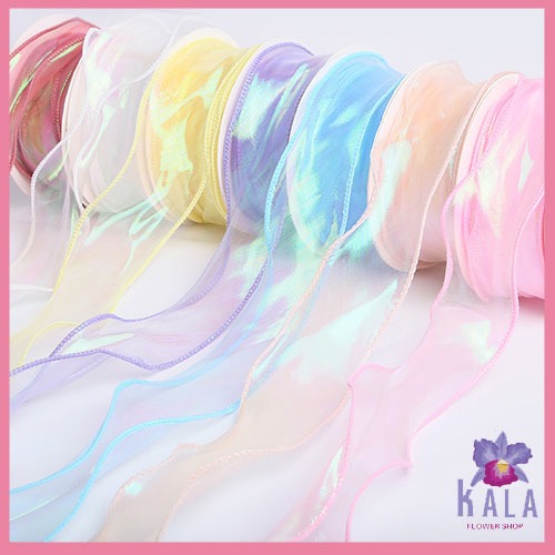 

Pita Gelombang Hologram Shimmer Mermaid Wave PIta buket pita kado PT15