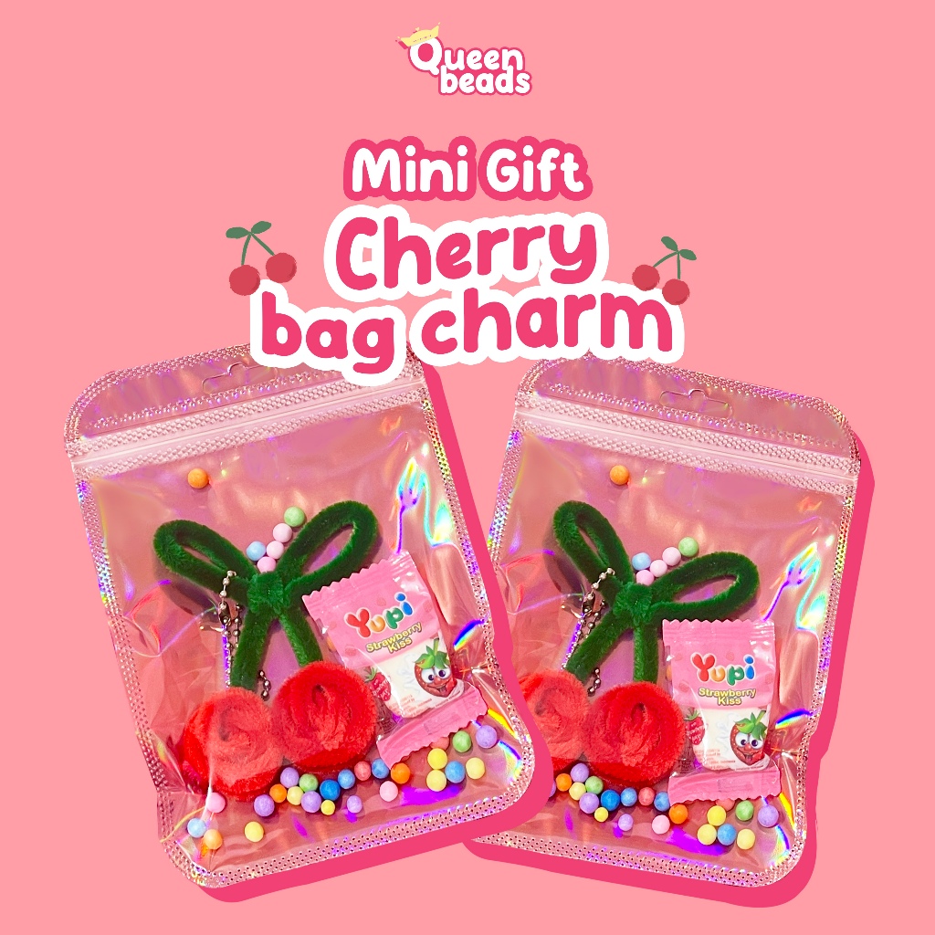 

MINI GIFT/BAG CHARM/YUPI Hadiah Ulang Tahun, Wisuda, Anniversary | Kado Bag Charm | Cherry Bag Charm
