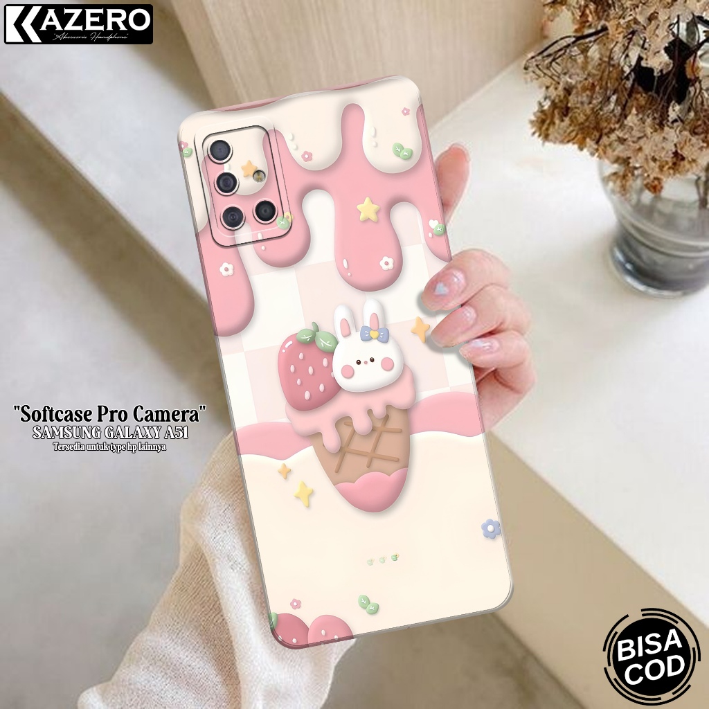 Kesing Samsung Galaxy A51 - Kazero Fashion Case Kartun - Case Samsung Galaxy A51 - Pelindung Hp - Ca