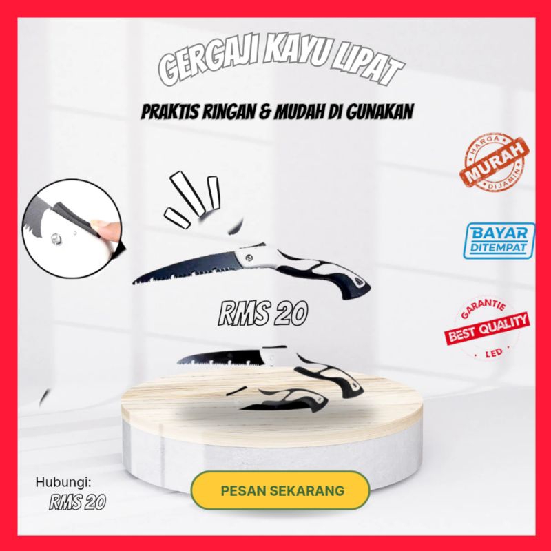 GERGAJI LIPAT PORTABLE GERGAJI TANGAN MINI FOLDING WOOD HANDSAW GERGAJI KAYU LIPAT MINI PANJANG SUPE