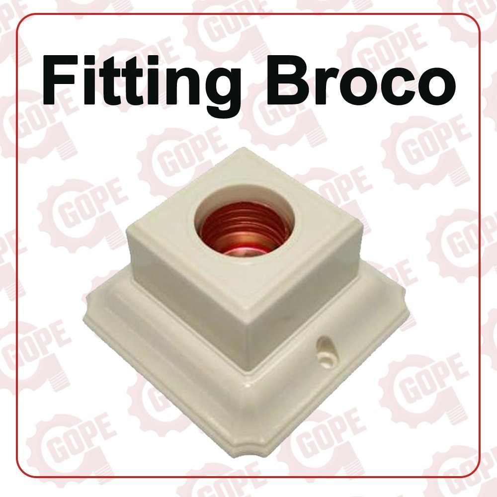 Fitting Lampu Broco Rumah Lampu Plafon Besar Kotak