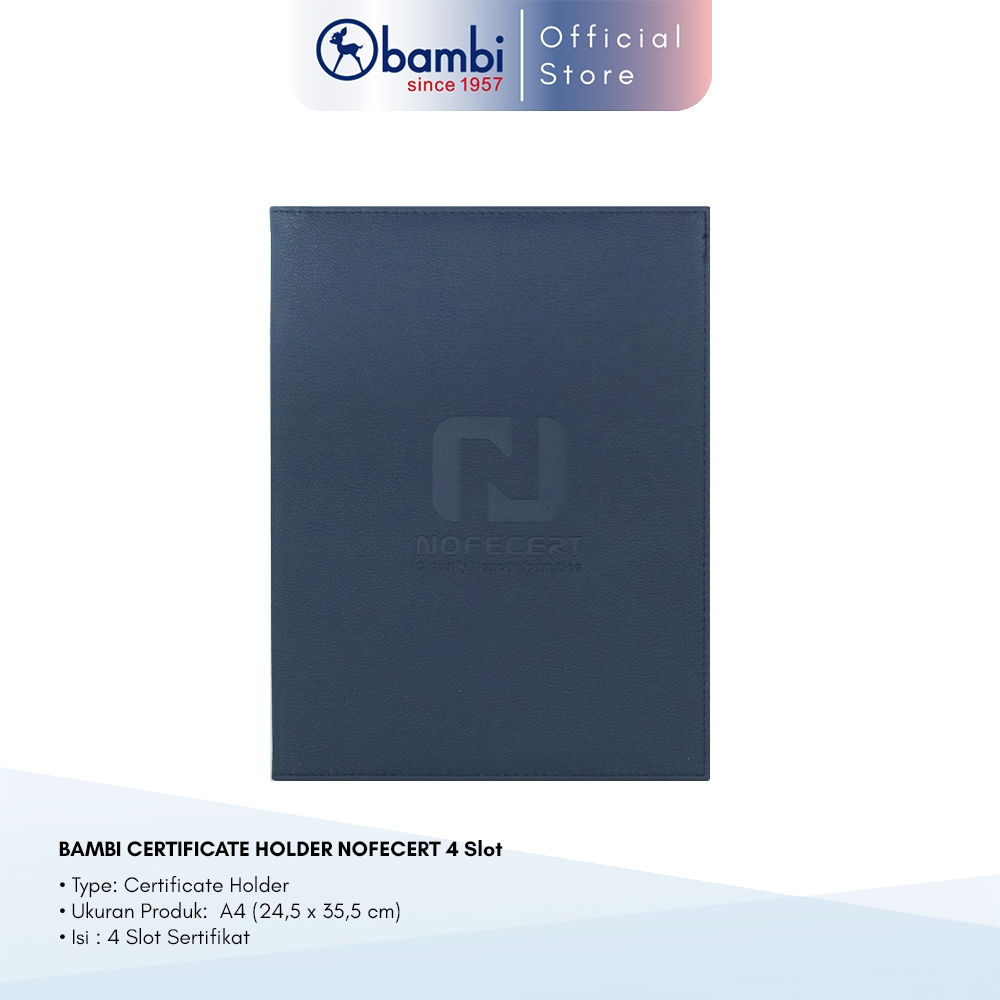 

Bambi Map Sertifikat A4 Edisi Certificate Holder NOFECERT 4 Slot Original