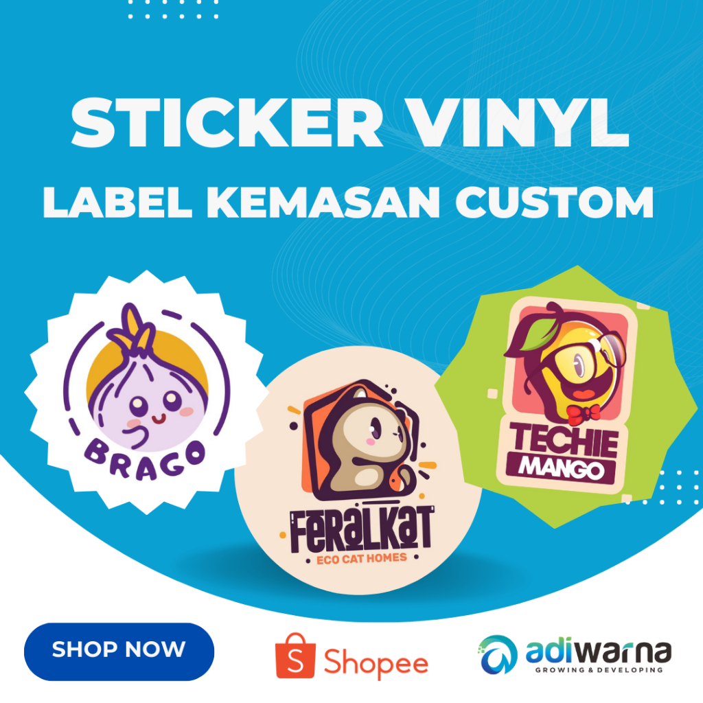 

Cetak Label Kemasan Custom — Tahan Air, Ukuran Bebas, Cocok UMKM!