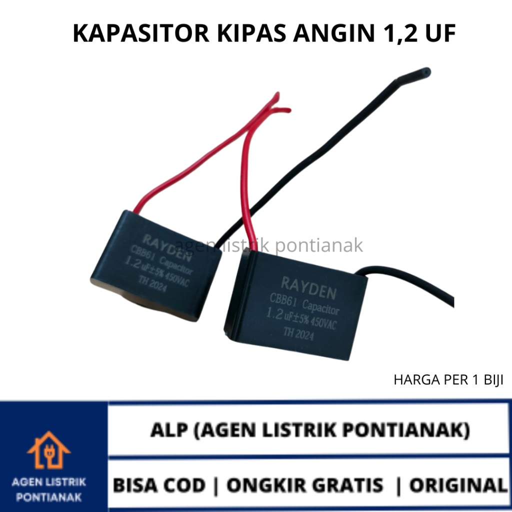 KAPASITOR KIPAS ANGIN 1,2 UF