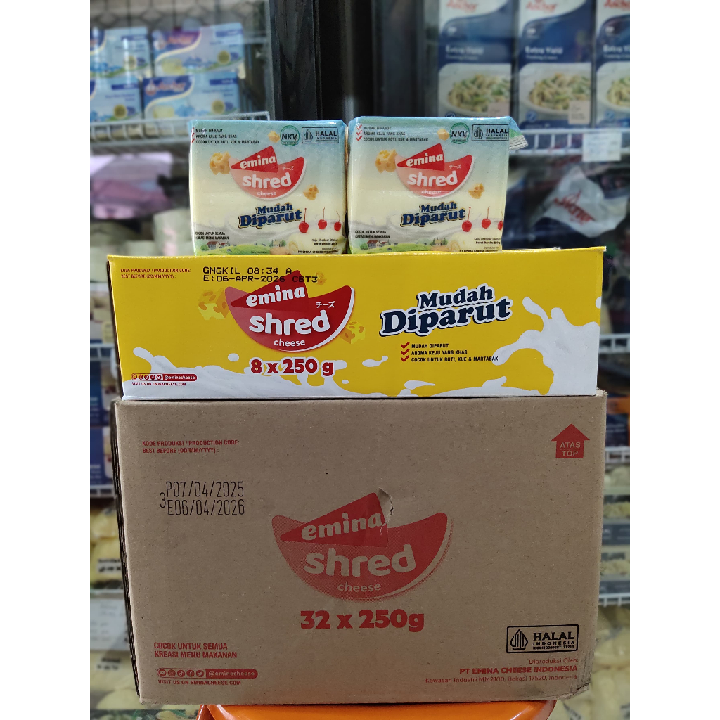 

EMINA CHESSE SHRED KEMASAN 250GR