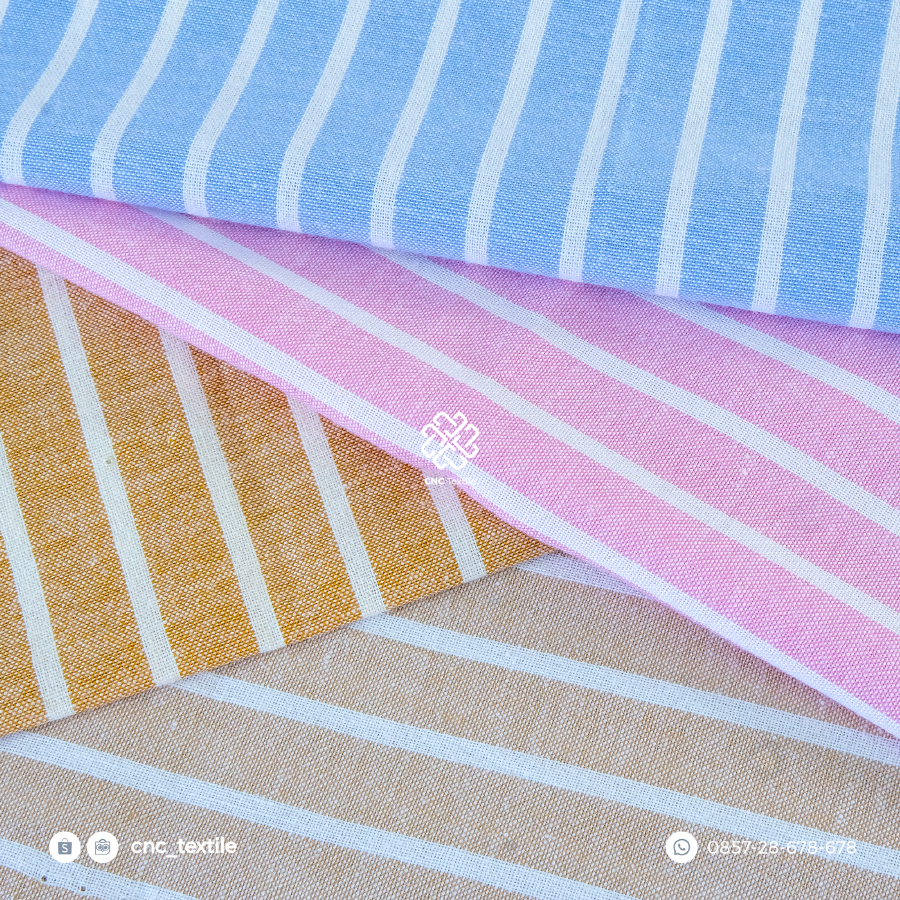 Kain Cotton Salur 616 / Kain Katun Salur / Kain Salur / Kain Stripe (ukuran salur 10 mm)