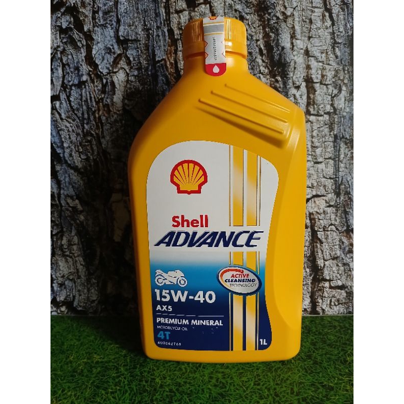 OLI MOTOR SHELL ADVANCE AX5 15W-40 1LITER/OLI MESIN MOTOR 4 TAK 100%ORIGINAL