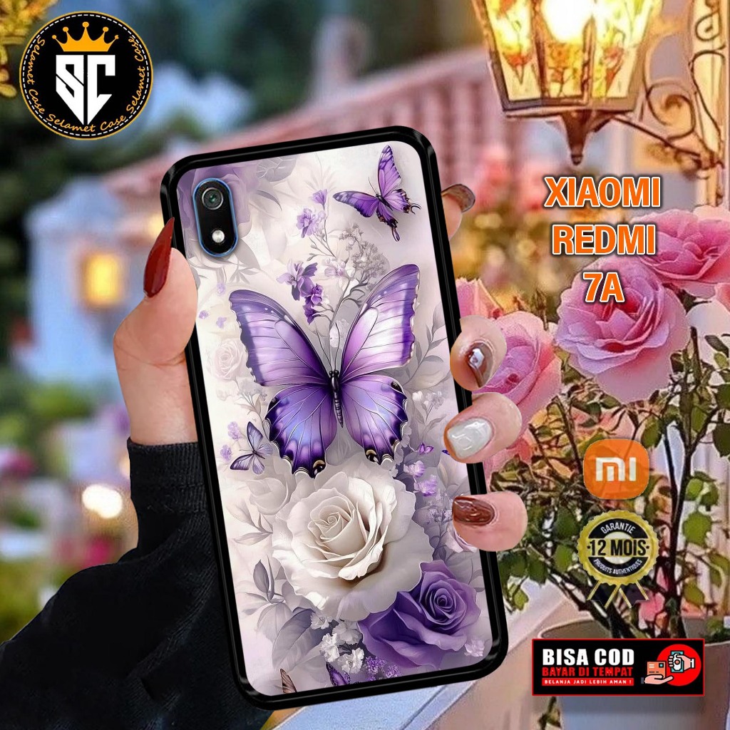 CASE XIAOMI/REDMI 7A MOTIF BUNGA READY UNTUK SEMUA TYPE HANDPHONE,SOFTCASE & HARDCASE 2D GLOSY