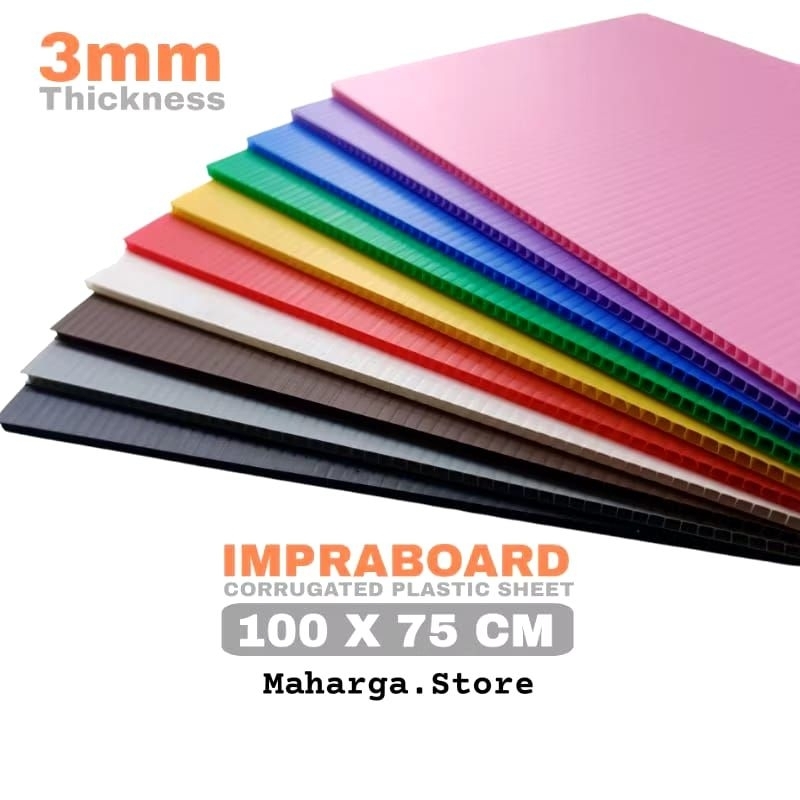 

Impraboard 3mm 100x75cm / 75x100cm PP Board Impraboard Art Board Plastik Corrugated Plastic Sheet