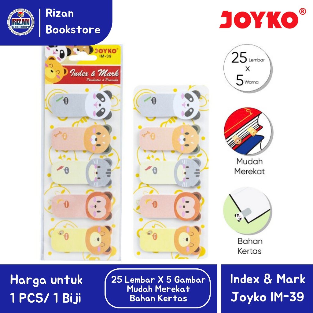 

[JOYKO] Penanda / Index & Mark / Pembatas IM-39 Motif Hewan