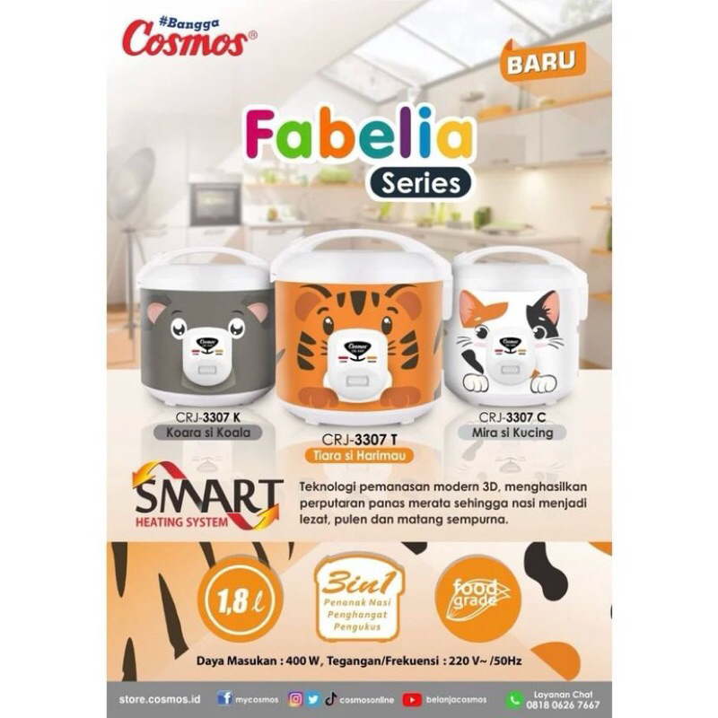 COSMOS RICE COOKER 1,8L 3307