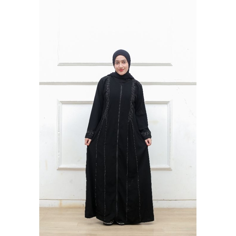 Abaya Aira motif simple abaya terbaruu nii guyss