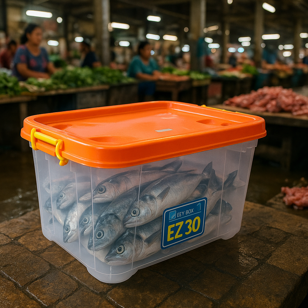 Ezy Box Container Box Plastik Cb 30 Liter Kontainer box murah Transparan Kotak Penyimpanan Barang Se