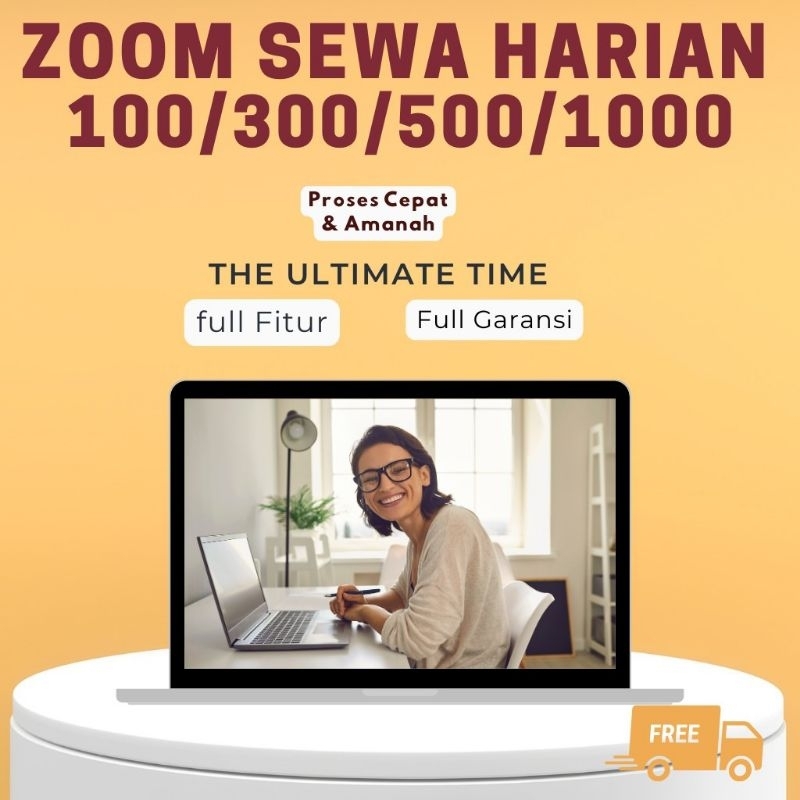 sewa harian zoom 300 500 1000 partisipan Unlimited Time bergaransi