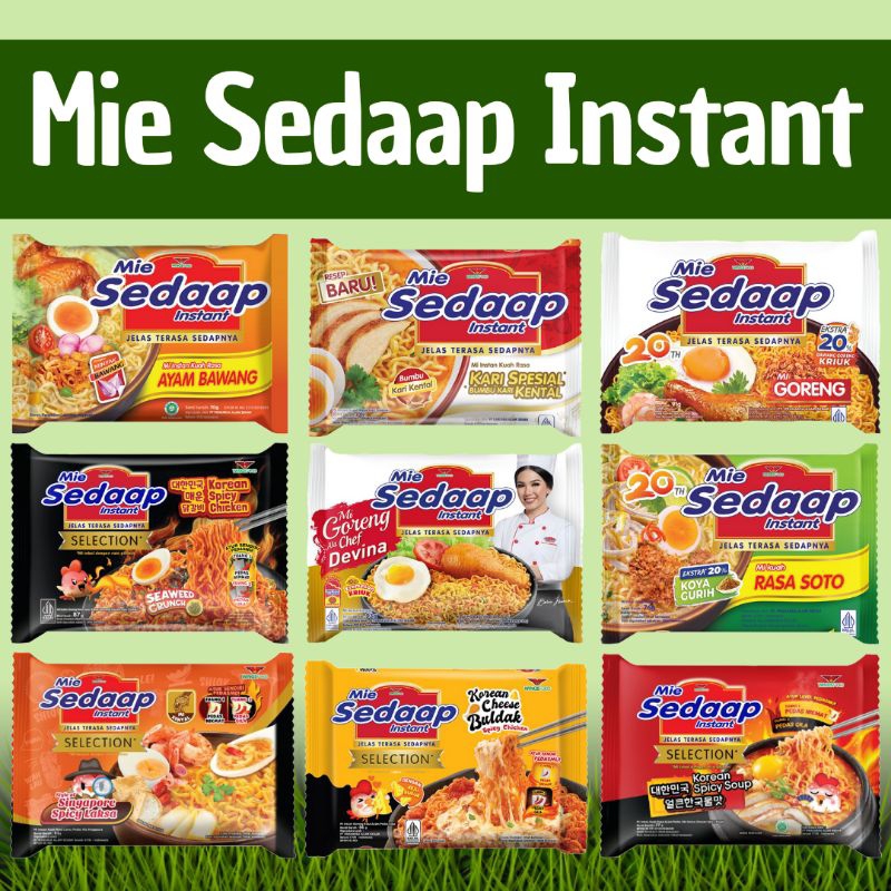 

Mie Sedaap Goreng Soto Korean Singapore Kari Ayam Bawang Soup Chicken Laksa