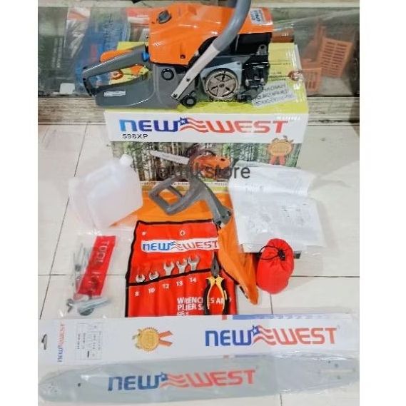 jual MESIN GERGAJI SENSO NEW WEST 598XP BAR 22INCH KUMPLIT / MESIN GERGAJI SENSO KAYU / MESIN CHAIN 