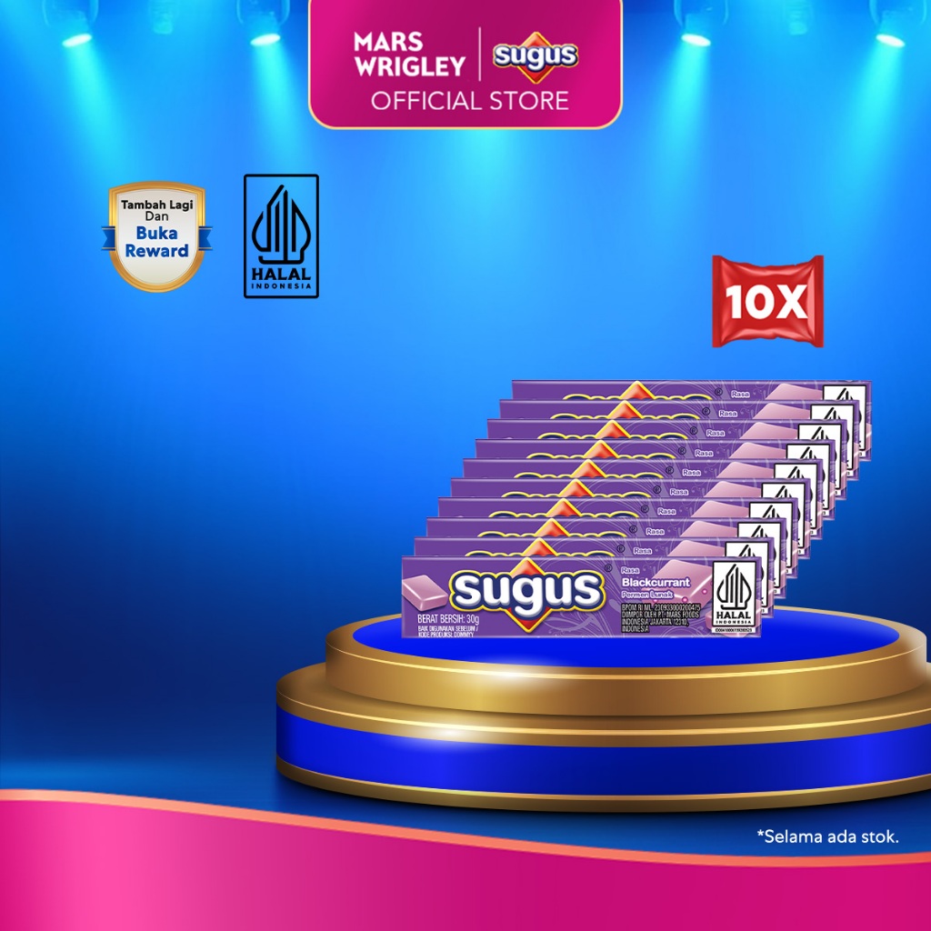 

SUGUS Stick Blackcurrant 30g X10