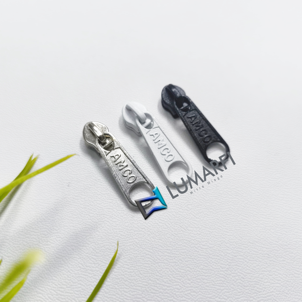 Kepala Resleting AMCO no.3 Nikel  / Kepala Resleting Coil/Nylon no.3