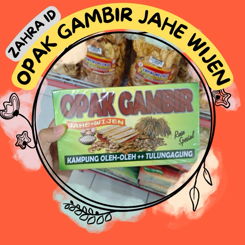 

275gram OPAK GAMBIR PREMIUM JAHE WIJEN / KELAPA WIJEN KEMASAN BOX - OLEH-OLEH JAJANAN TRADISIONAL
