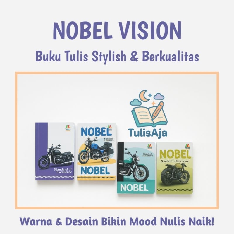 

Buku Tulis Nobel Vision Isi 10 | Motif Motor Keren | Buku Anak Sekolah
