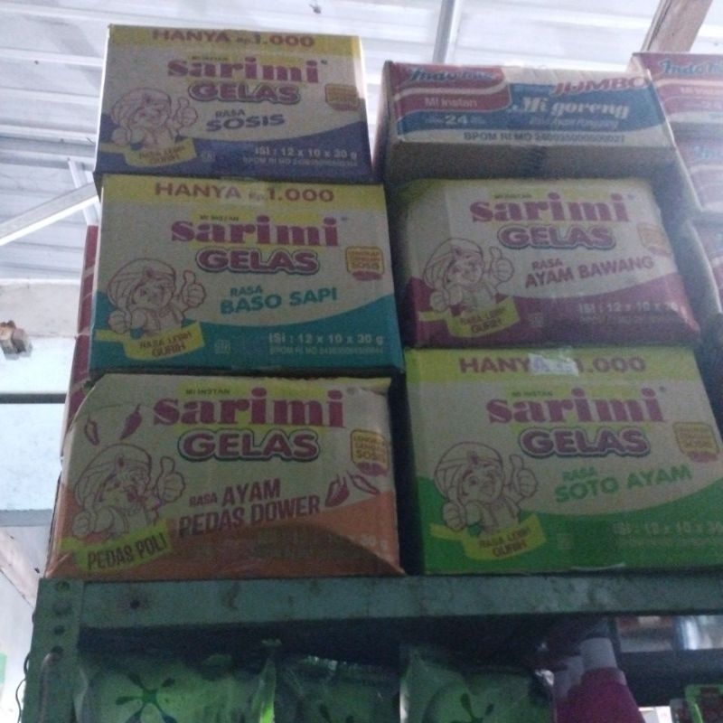 

Sarimi,gelas,1krt,isi,12rtgx10pcs(khusus,jasa, kirim,shopee,ya)bisa, campur