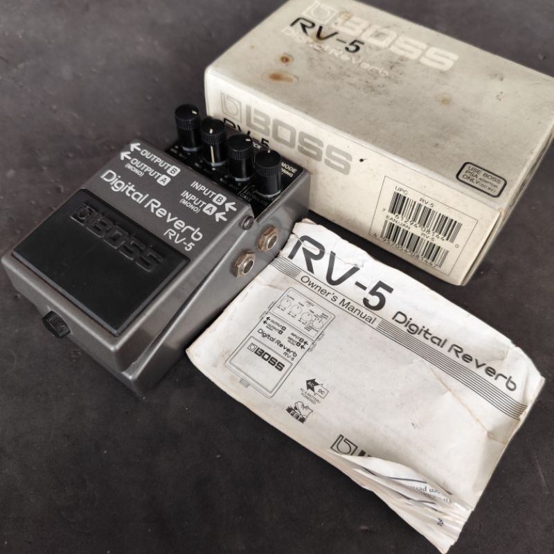 Boss RV 5 Digital Reverb, Efek Gitar, Bass, Suling, Not RV 6,RV 3, Zoom, Nux