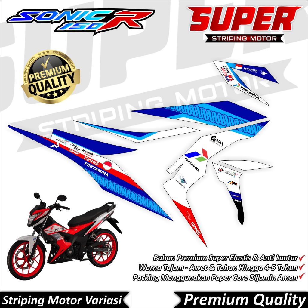 Stiker Sonic 150r Anti Luntur keren Striping SONIC Striping Honda Sonic 150 Mandalika