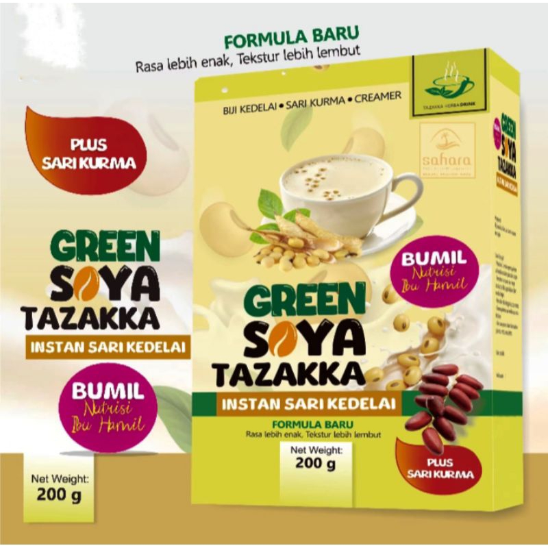 

Green soya Bumil Susu kedelai plus kurma dari tazakka nutrisi untuk Ibu Hamil kemasn 200 grm