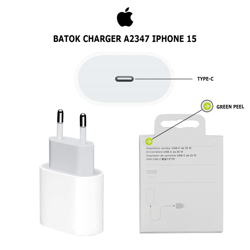 Batok IPhone 15 (Port Type-C) A2347 Kepala Casan IPhone