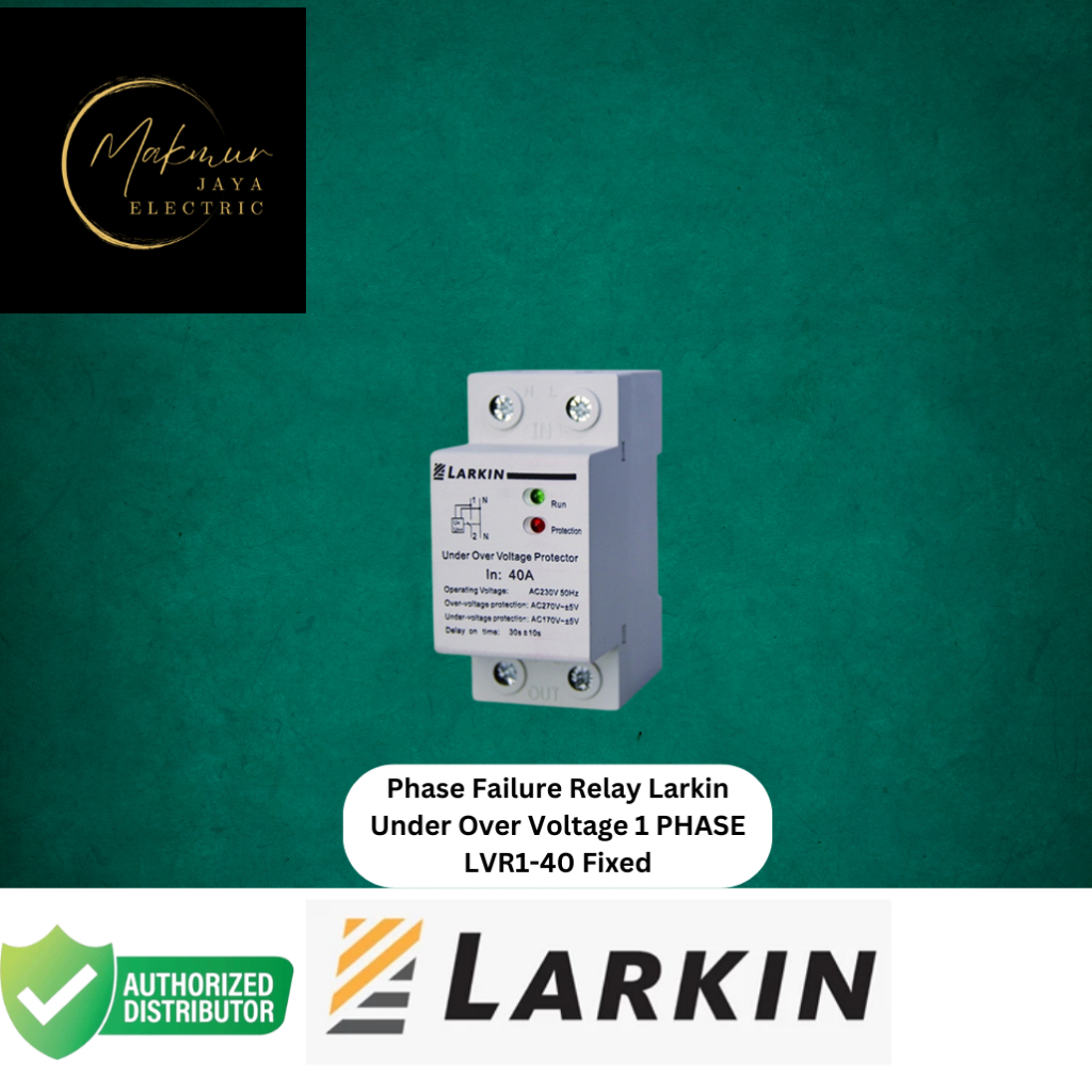 Phase Failure Relay LARKIN LVR1-40 – LARKIN LVR1-40 Phase Failure Relay 1 Phase
