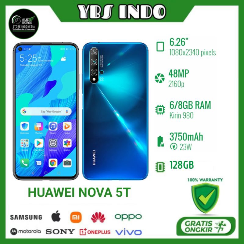 Huawei Nova 5T Resmi - Smartphone Bekas  Bergaransi
