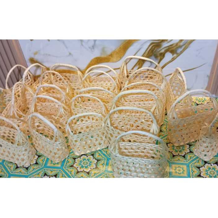 Tas buah rotan tas bingkisan snack souvenir Anyaman bambu