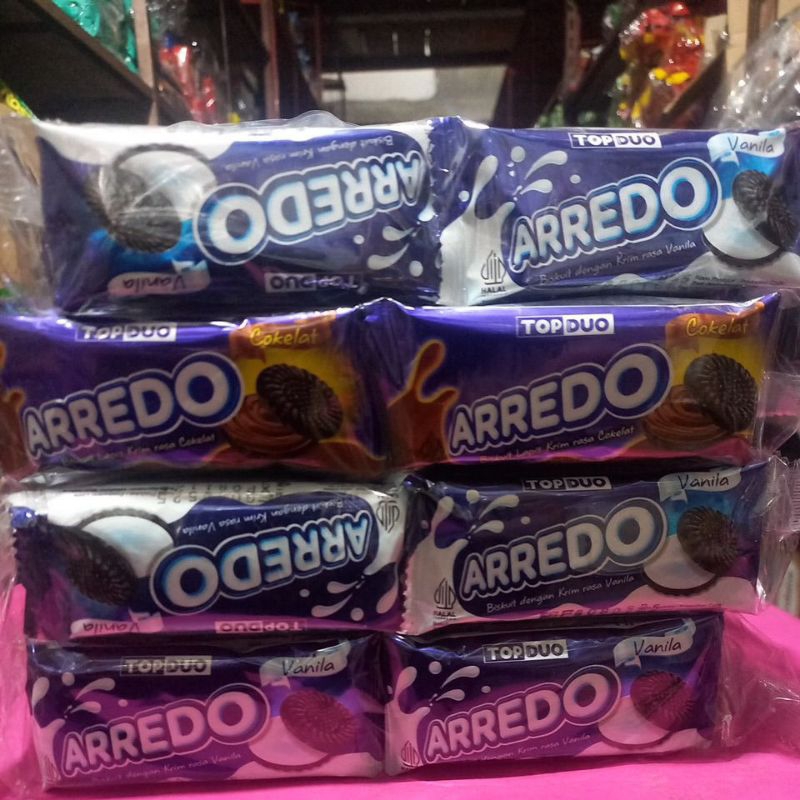 

Oredo. biskuit sandwich cream vanilla dan coklat