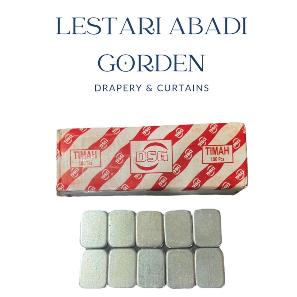 Timah Pemberat Gorden / timah gorden (100 Pcs)