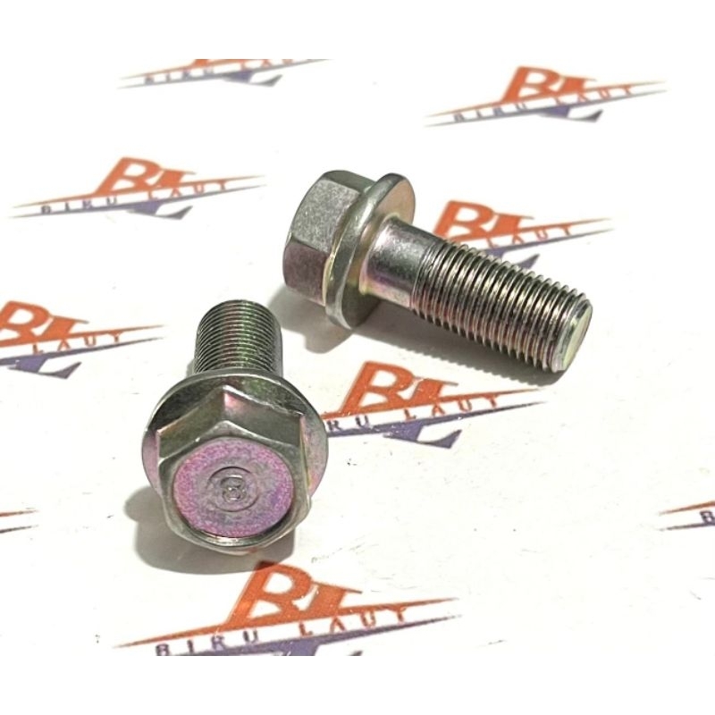 (Paket isi 5 Biji) Baut 17 Flange Panjang 3cm / Baut Flange Topi M12x30 Kunci 17 Original