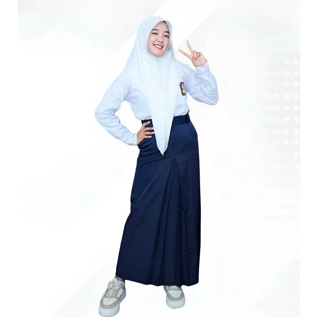 Rok Span Belah Tengah Rempel Kerja Sekolah SMP MTS SMK SMA