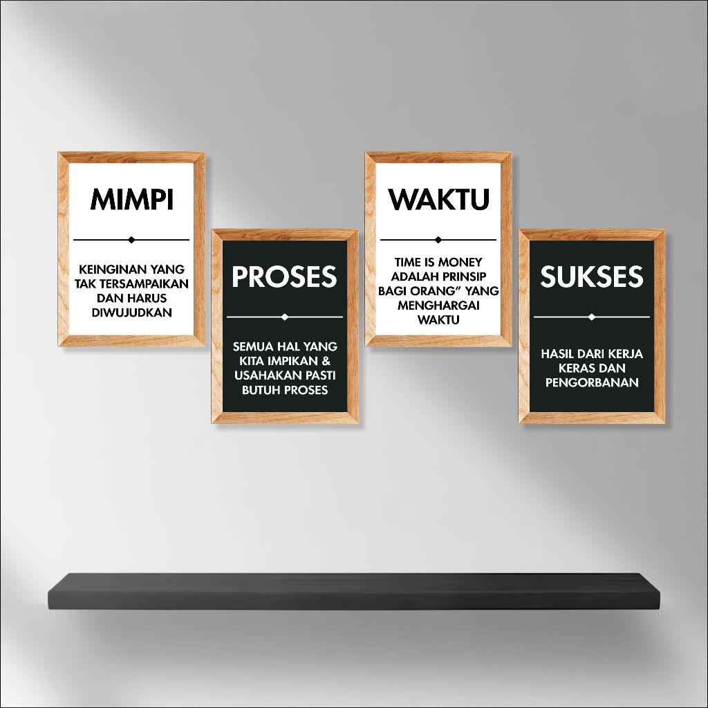 Hiasan Dinding Kata Kata Motivasi Satu Set Dekorasi Kamar Cowok - Moodvect