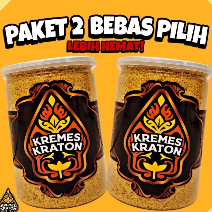 

Kremes Kraton PAKET 2 BEBAS PILIHKremes Ayam Original Pedas Daun Jeruk Keju Tempe Kremes Tempe Kremes Pedas Jagung Bakar Sapi Panggang