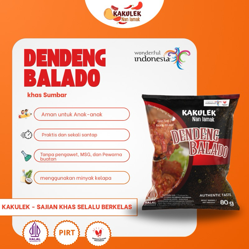 

KAKULEK DENDENG BALADO SIRLOIN LAMBOK – 80 GRAM