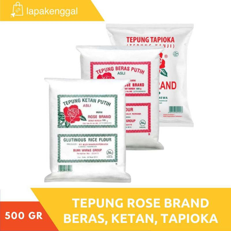 

ROSE BRAND Tepung Beras, Ketan & Tapioka 500gr