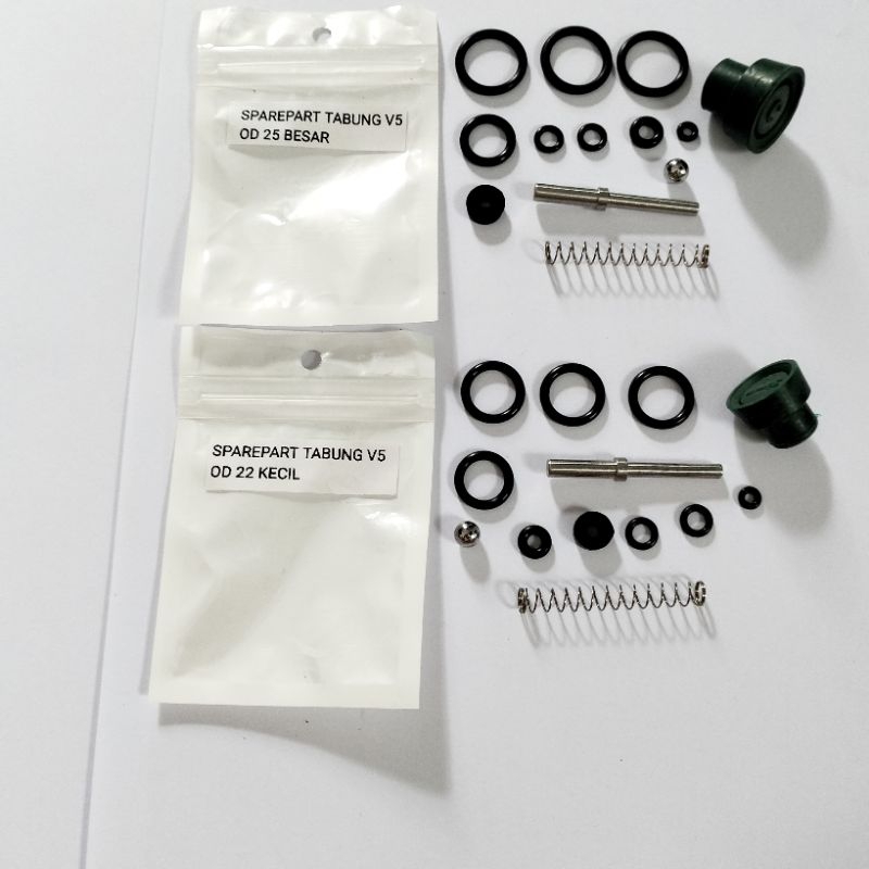 sparepart TB V5 set part pompa angin V5 od 22 kecil dan od 25 besar