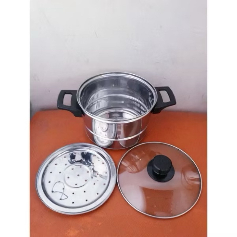 HOT DEALS panci nasi mini panci kukus mini tutup kaca ukuran 16 cm ,18 cm ,20 cm