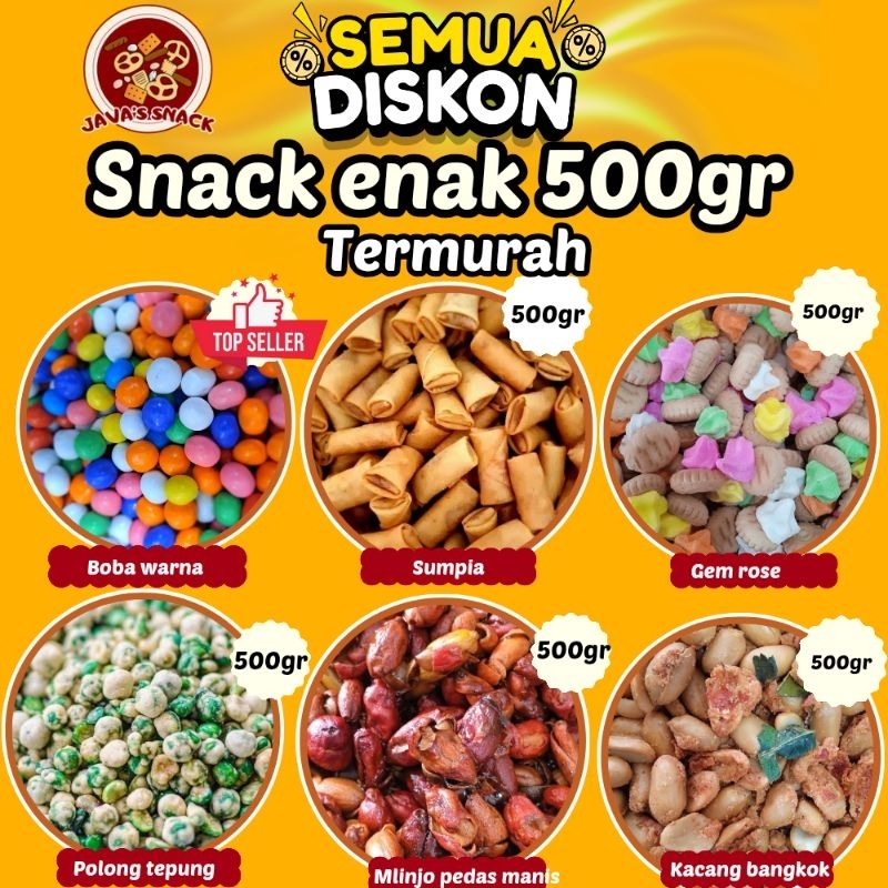 

Camilan Kering Serba 500 Gram - Aneka Snack & Kue Kering | Gratis Dus & Bubble Wrap