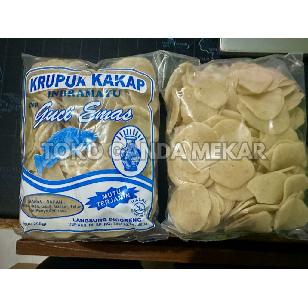 

KERUPUK KAKAP GUCI 200GR PER PAK