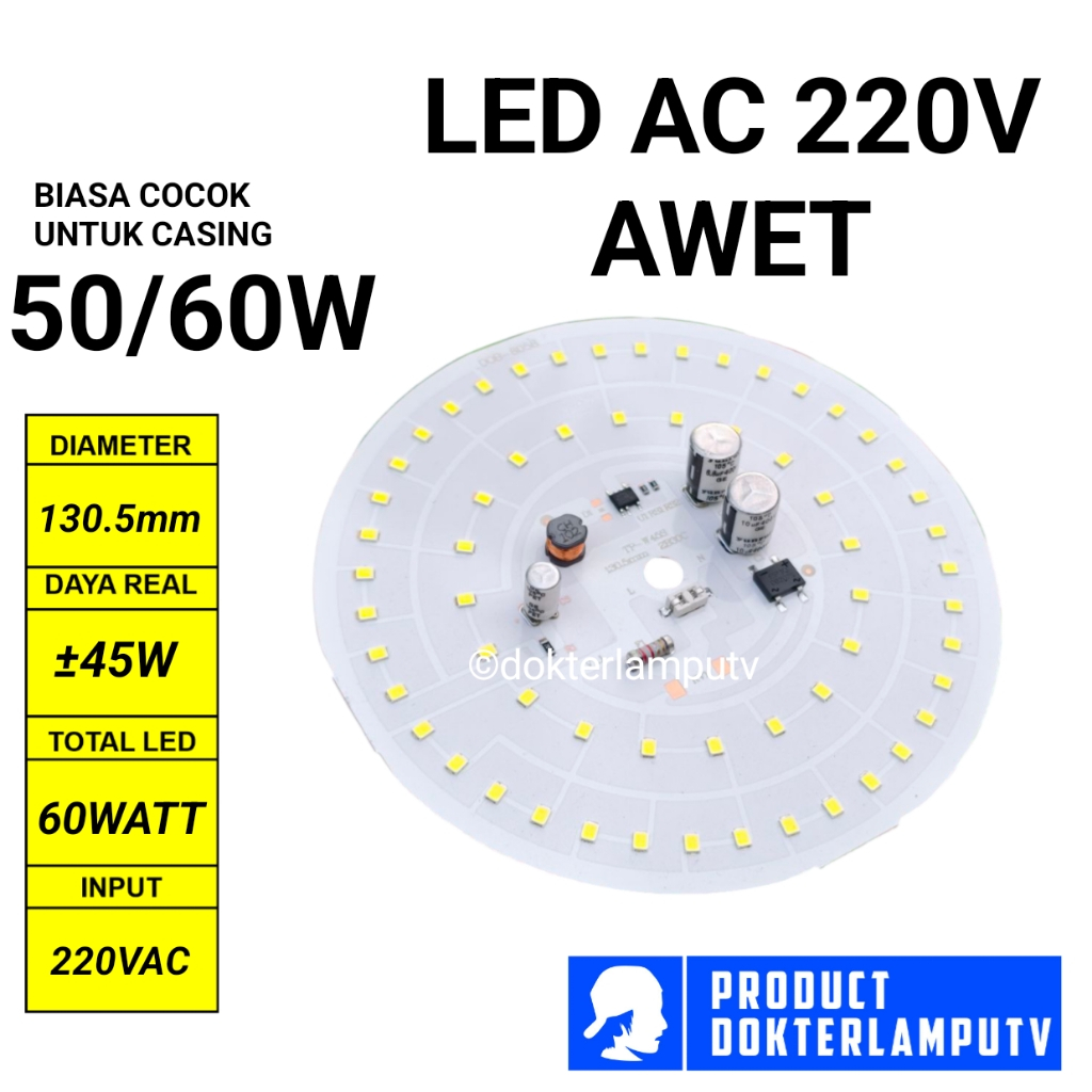 LED AC DOB 45W 220V PUTIH
