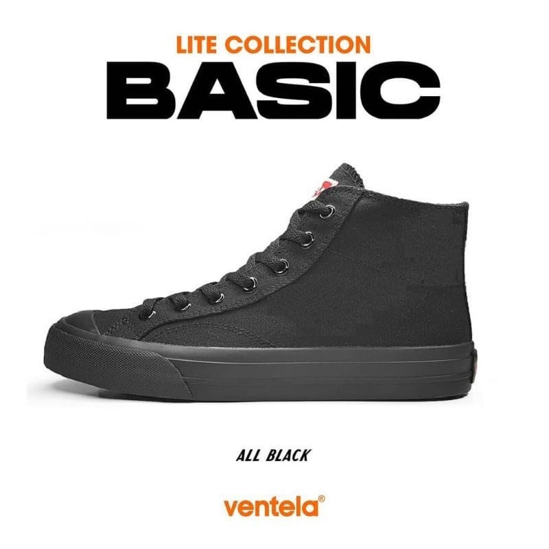 Sepatu Ventela Basic High All Black
