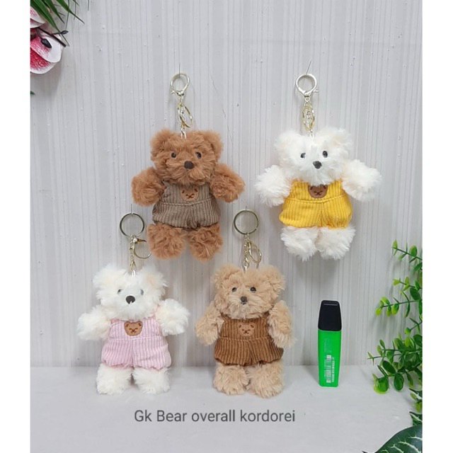 Ganci Bear Overall Kordorai Gantungan Teddy Bear