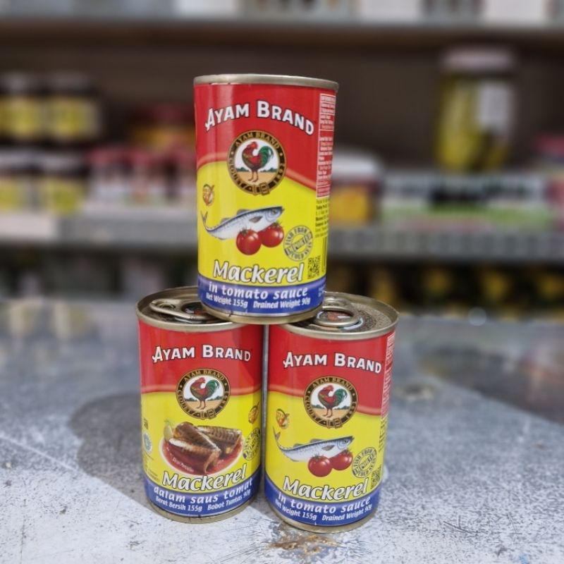 Suksesmoro_ Ayam Brand Mackerel / Sarden Ayam Brand / Ayam Brand 155 Gram / Mackerel Ayam Brand