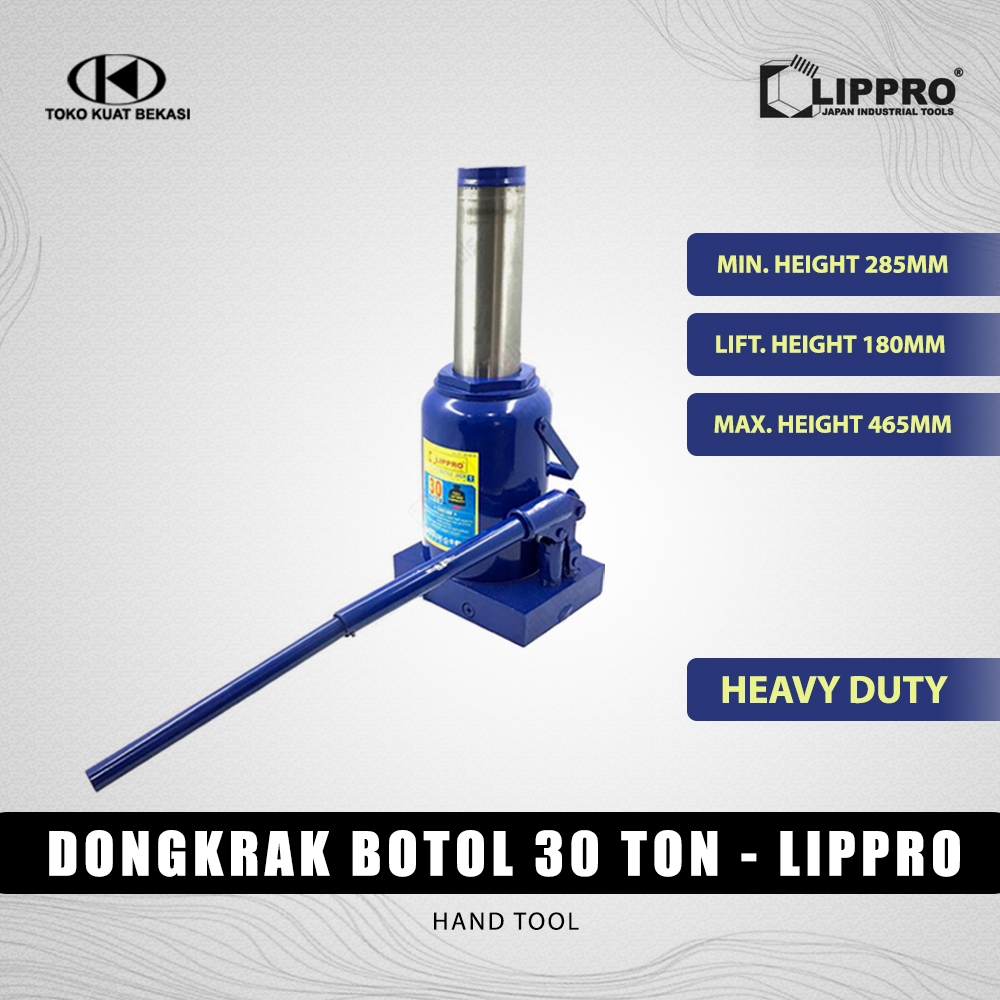LIPPRO Dongkrak botol 30Ton / Hydraulic Dongkrak Bottle / Dongkrak Mobil